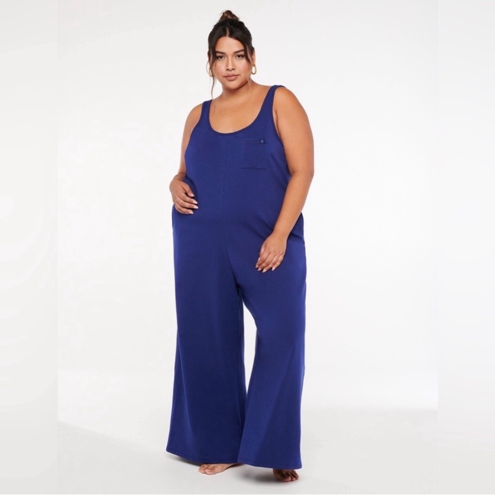 Savage X Fenty Relaxed Wide Leg Navy Jumpsuit Size XL